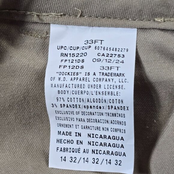 Dickies Women's Size 33x30 Khaki Beige Casual Pants. - Picture 4 of 8